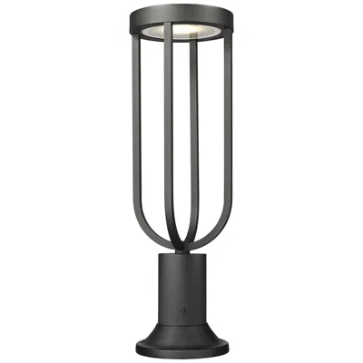 Z-lite Leland 23" High Sand Black Led Outdoor Pier Light