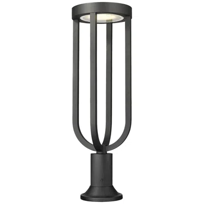 Z-lite Leland 28 1/4"h Black Led Outdoor Pier Light W/ Round Base