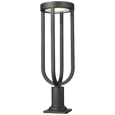Z-lite Leland 28 1/4"h Black Led Outdoor Pier Light W/ Square Base