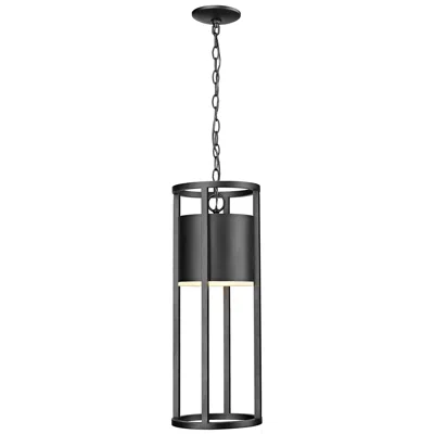 Z-lite Luca 24" High Black Led Outdoor Hanging Light