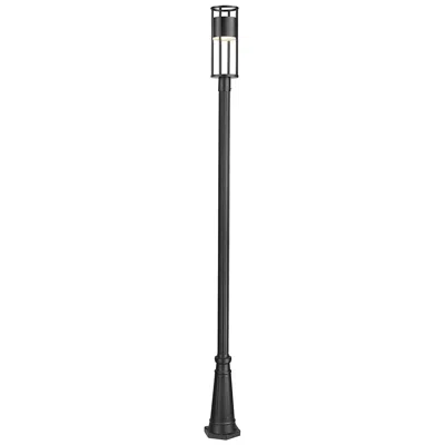 Z-lite Luca By  Black 115.75 Inch Led 1 Light Outdoor Post Mounted Fixture