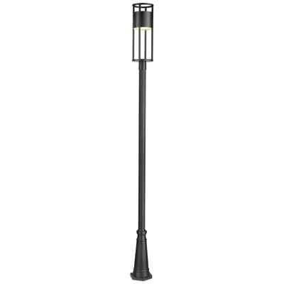 Z-lite Luca By  Black 121.75 Inch Led 1 Light Outdoor Post Mounted Fixture