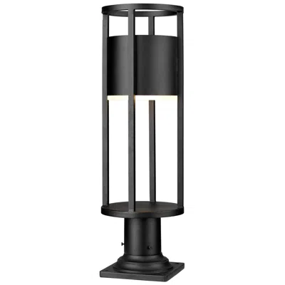 Z-lite Luca By  Black 23.75 Inch Led 1 Light Outdoor Pier Mounted Fixture