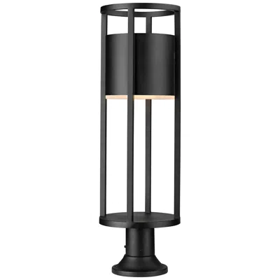 Z-lite Luca By  Black 29.75 Inch Led 1 Light Outdoor Pier Mounted Fixture