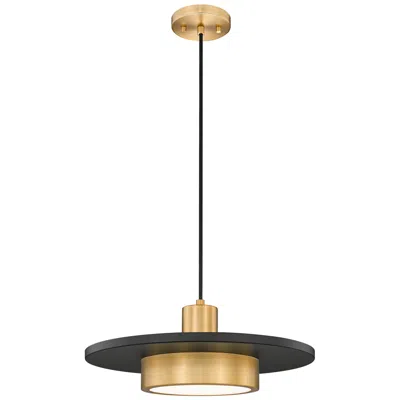 Z-lite Ludo By  16 Inch Matte Black + Modern Gold 1 Light Pendant