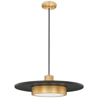 Z-lite Ludo By  20 Inch Matte Black + Modern Gold 1 Light Pendant
