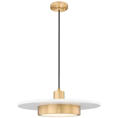 Z-lite Ludo By  20 Inch Matte White + Modern Gold 1 Light Pendant