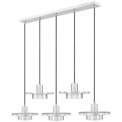 Z-lite Ludo By  51.5 Inch Brushed Nickel 5 Light Linear Chandelier