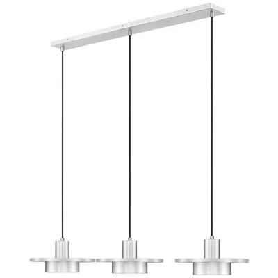 Z-lite Ludo By  52 Inch Brushed Nickel 3 Light Linear Chandelier