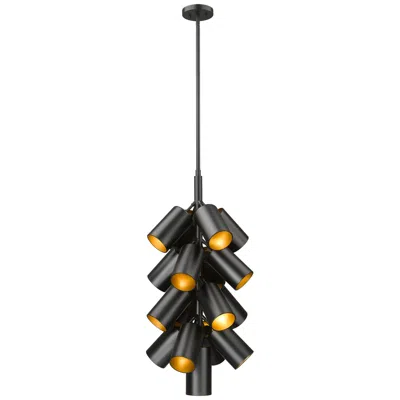 Z-lite Lumina By  Matte Black 17 Light Chandelier