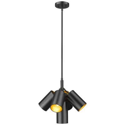 Z-lite Lumina By  Matte Black 5 Light Chandelier