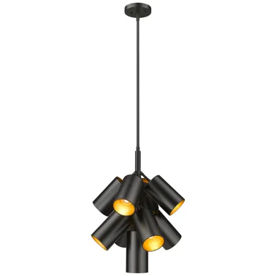 Z-lite Lumina By  Matte Black 9 Light Chandelier