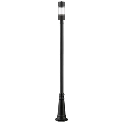 Z-lite Luminata By  Black 113.375 Inch Led Outdoor Led Post Light
