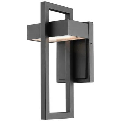 Z-lite Luttrel 11 3/4" High Black Led Outdoor Wall Light