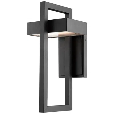 Z-lite Luttrel 15" High Black Led Outdoor Wall Light
