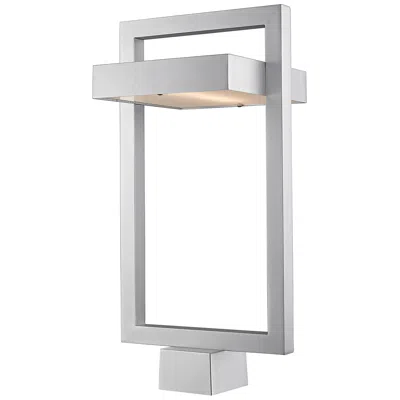 Z-lite Luttrel 24.25" High Silver Finish Led Outdoor Post Mount Light