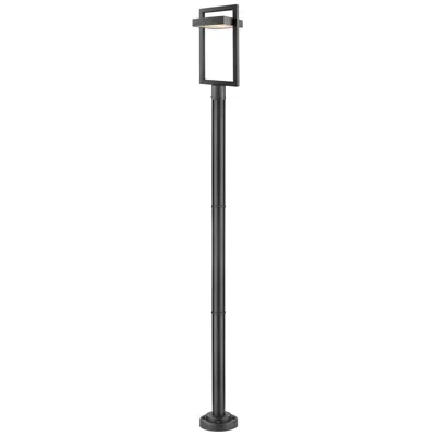 Z-lite Luttrel 97" High Black Finish Modern Led Post Light