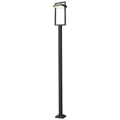Z-lite Luttrel By  Black 123 Inch Led 1 Light Outdoor Post Mounted Fixture