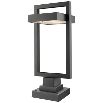 Z-lite Luttrel By  Black 24.25 Inch Led 1 Light Outdoor Pier Mounted Fixture