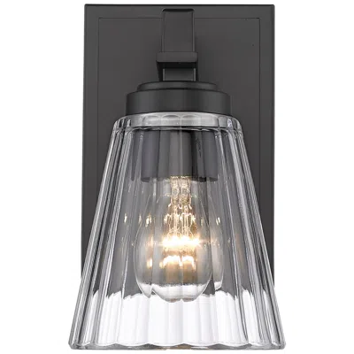 Z-lite Lyna By  Matte Black 1 Light Wall Sconce