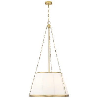 Z-lite Madeline 24" Wide Modern Gold Pendant With Fabric Shade