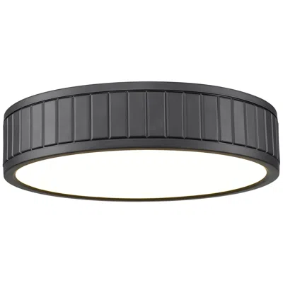 Z-lite Madison 12 1/2" Wide Matte Black Led Ceiling Light