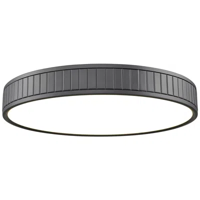 Z-lite Madison By  Matte Black 1 Light Flush Mount
