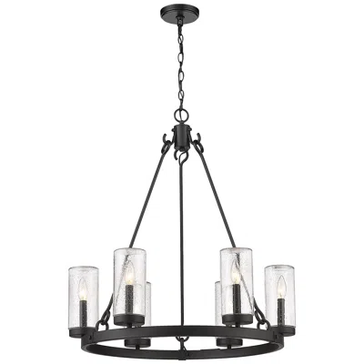 Z-lite Marlow 27 1/2" Wide Matte Black 6-light Chandelier