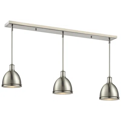 Z-lite Mason By  Brushed Nickel 3 Light Island Pendant