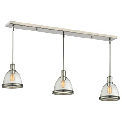 Z-lite Mason By  Brushed Nickel 3 Light Island Pendant