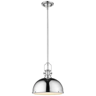 Z-lite Melange 13 1/4" Wide Chrome Dome Pendant Light