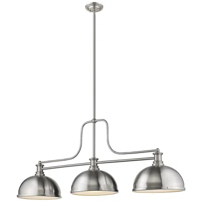 Z-lite Melange 52" Wide Brushed Nickel 3-light Billiard Pendant