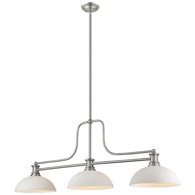 Z-lite Melange 52" Wide Brushed Nickel 3-light Billiard Pendant