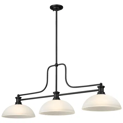 Z-lite Melange 52" Wide Matte Black 3-light Pendant