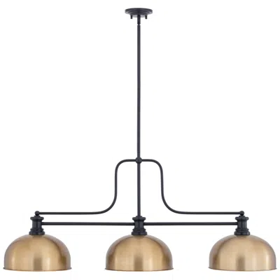 Z-lite Melange  By  3 Light Billiard In Brown