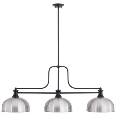 Z-lite Melange  By  3 Light Billiard In Brown