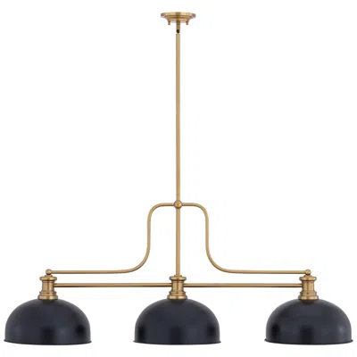 Z-lite Melange  By  3 Light Billiard In Black