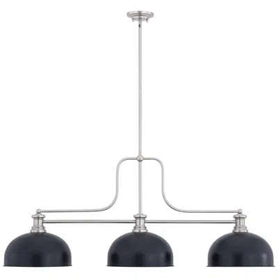 Z-lite Melange  By  3 Light Billiard In Black