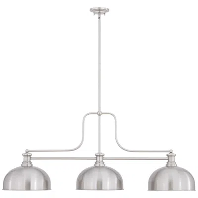 Z-lite Melange  By  3 Light Billiard In Silver
