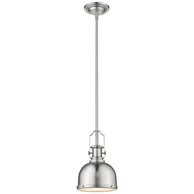 Z-lite Melange By  Brushed Nickel 8.25 Inch 1 Light Mini Pendant