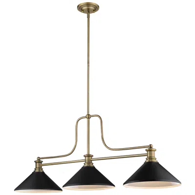 Z-lite Melange By  Heritage Brass 14 Inch 3 Light Chandelier