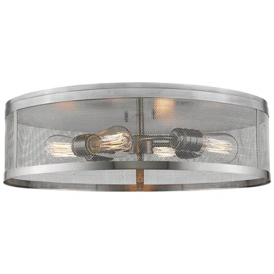 Z-lite Meshsmith By  Brushed Nickel 4 Light Flush Mount