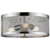 Z-lite Meshsmith By  Chrome 3 Light Flush Mount