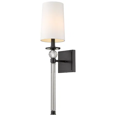 Z-lite Mia 25" High Matte Black Wall Sconce
