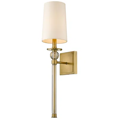 Z-lite Mia 25" High Rubbed Brass Wall Sconce