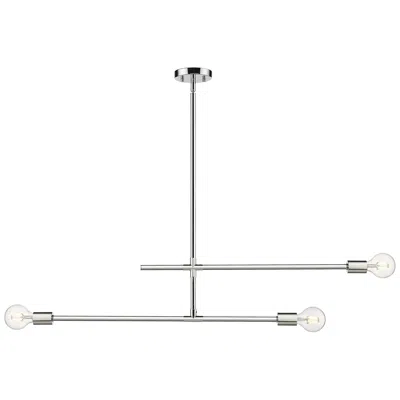 Z-lite Modernist By  Chrome 40.75 Inch 3 Light Chandelier