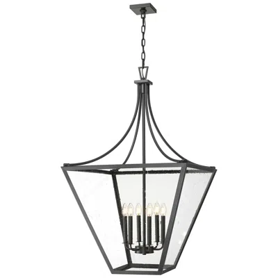 Z-lite Montalcino By  26 Inch Iron Ore 6 Light Chandelier