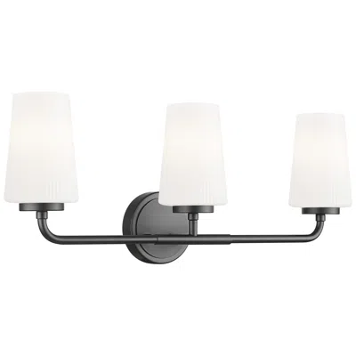 Z-lite Montford By  Matte Black 3 Light Vanity