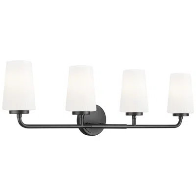 Z-lite Montford By  Matte Black 4 Light Vanity