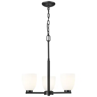 Z-lite Naya By  Matte Black 3 Light Chandelier